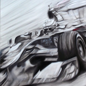 ferrari F1 oil on canvas